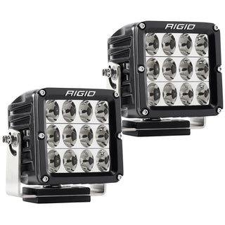 RIGID D-XL PRO LED Light Driving Optic Surface Mount Black Housing Pair
