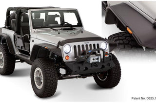 2007-18 Jeep JK 2dr Bushwacker Flat Style Fender Flares