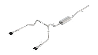 2019-2023 Chevy Silverado 1500 GMC Sierra 1500 Borla Touring Cat-Back Exhaust System Black Tips