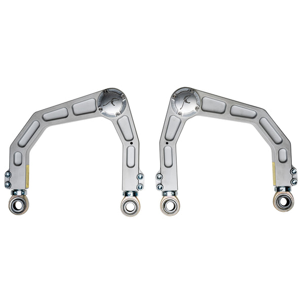 RSO Front Upper Control Arms Forged Billet Aluminum Silver Anodized 1-4in Lift