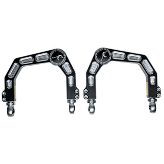RSO Front Upper Control Arms Forged Billet Aluminum Black Anodized 1-4in Lift