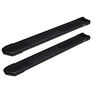 Raptor Series 6 in OEM Style Slide Track Running Boards Black Textured Aluminum