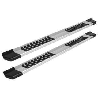 Raptor Series 6 in OEM Style Slide Track Running Boards Brushed Aluminum