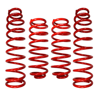 RSO Front and Rear Coil Springs 4-Dr 2.5in/2-Dr 3in Lift Red for Wrangler JL/JLU