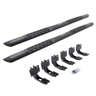 Go Rhino V3439980T - V3 Series Aluminum Side Steps with Mounting Brackets - Textured Black