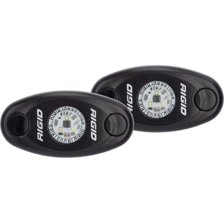 RIGID A-Series LED Light Low Power Amber Black Housing Pair
