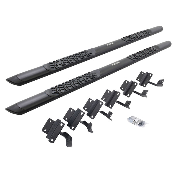 Go Rhino V3415587T - V3 Series Aluminum Side Steps with Mounting Brackets - Textured Black