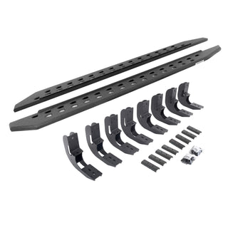 Go Rhino 69404887ST - RB20 Slim Line Running Boards With Mounting Brackets - Protective Bedliner Coating