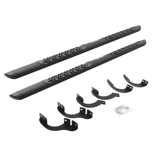 Go Rhino V3442568T - V3 Series Aluminum Side Steps with Mounting Brackets - Textured Black