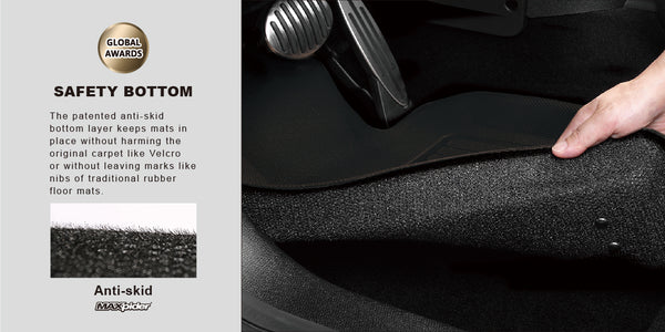 2019-23 Chevy Silverado MAXpider 3D All-Weather Floor Mats, Row 1 plus Row 2 Crew Cab Buckets With Rear Underseat StorageFloor Liners, Kagu Series