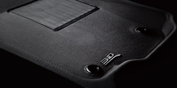 2007-18 Jeep Wrangler JKU 3D MAXpider All-Weather Floor Mats Custom Fit Car Floor Liners, Kagu Series (1st & 2nd Row, Black)