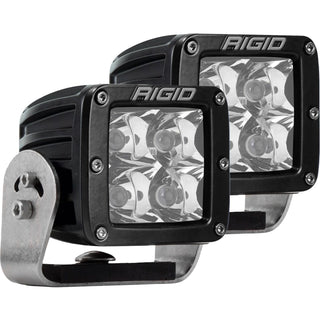 RIGID D-Series PRO LED Light Spot Optic Heavy Duty Black Housing Pair
