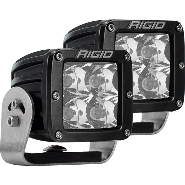 RIGID D-Series PRO LED Light Spot Optic Heavy Duty Black Housing Pair