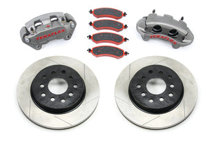 JK: Front Big Brake Kit w/ Slotted Rotors - 5x5 in. & 5x5.5 in.