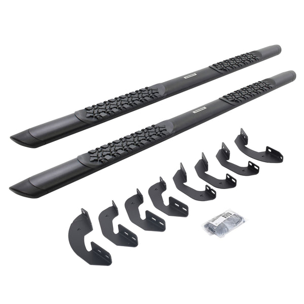Go Rhino V3441580T - V3 Series Aluminum Side Steps with Mounting Brackets - Textured Black