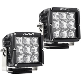 RIGID D-XL PRO LED Light Spot Optic Surface Mount Black Housing Pair