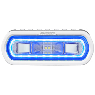 RIGID Industries SR-L Series Marine Spreader Pod 2 Wire Surface Mount White Housing With Blue Halo