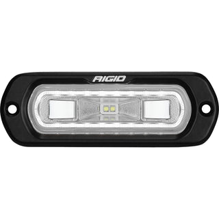 RIGID Industries SR-L Series Marine Spreader Pod 2 Wire Flush Mount Black Housing With White Halo