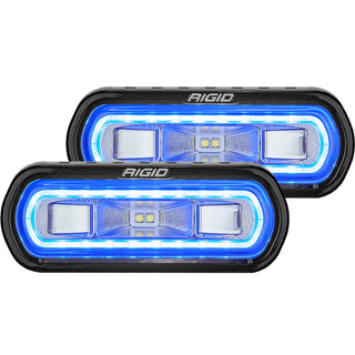RIGID SR-L Series Off-Road Spreader Pod 3 Wire Surface Mount Blue Halo Pair