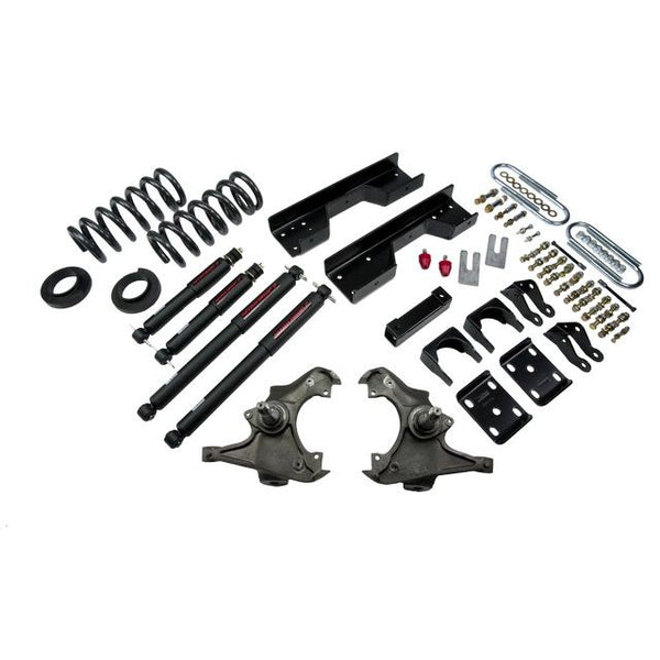 BELLTECH 727ND LOWERING KITS  Front And Rear Complete Kit W/ Nitro Drop 2 Shocks 1988- Chevrolet Silverado/Sierra C3500 (Ext Cab Dually) 4 in. or 5 in. F/8 in. R drop W/ Nitro Drop II Shocks