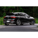 T304 Stainless Steel 3" Cat Back 2.5" Quad Split Rear Exit with Carbon Fiber Tips (Active Exhaust)