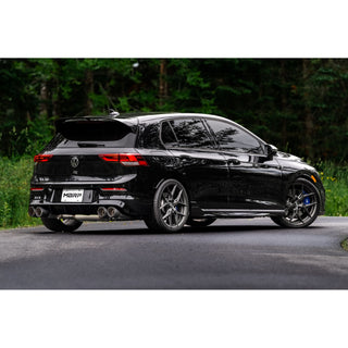 T304 Stainless Steel 3" Cat Back 2.5" Quad Split Rear Exit with Carbon Fiber Tips (Active Exhaust)
