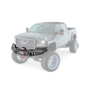 Direct-Fit Grill Guard With Winch Mount Textured Black Steel