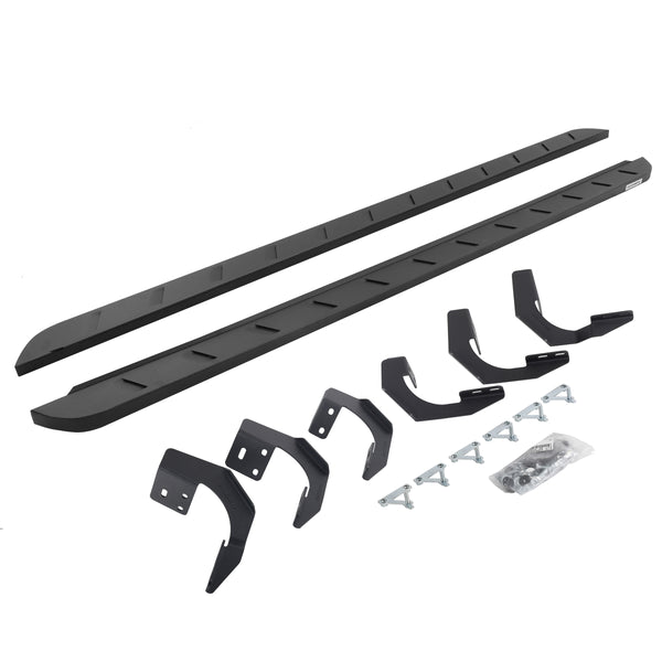 Go Rhino 63430687SPC - RB10 Slim Line Running Boards With Mounting Brackets - Textured Black