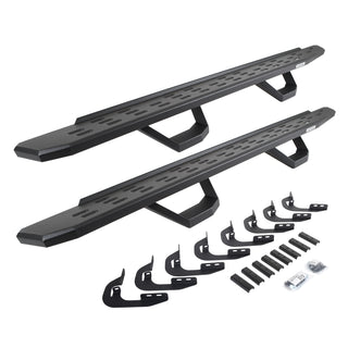 Go Rhino 6960588020PC - RB30 Running Boards With Mounting Brackets & 2 Pairs Of Drops Steps Kit - Textured Black