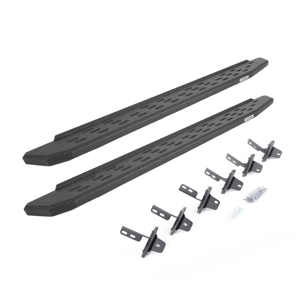 Go Rhino 69612973T - RB30 Running Boards With Mounting Bracket Kit - Protective Bedliner Coating