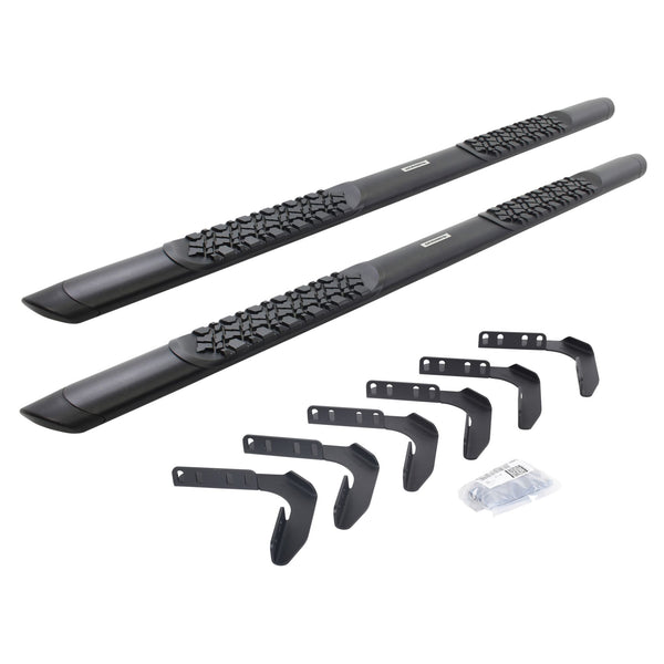 Go Rhino V3417680T - V3 Series Aluminum Side Steps with Mounting Brackets - Textured Black