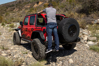 AMP Research 75321-01A Bedstep Retractable Bumper Step for 2018 Jeep Wrangler JL (Compatible with some factory and aftermarket bumpers)