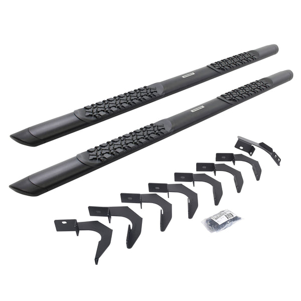 Go Rhino V3423580T - V3 Series Aluminum Side Steps with Mounting Brackets - Textured Black