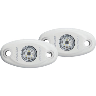 RIGID A-Series LED Light Low Power Cool White White Housing Pair