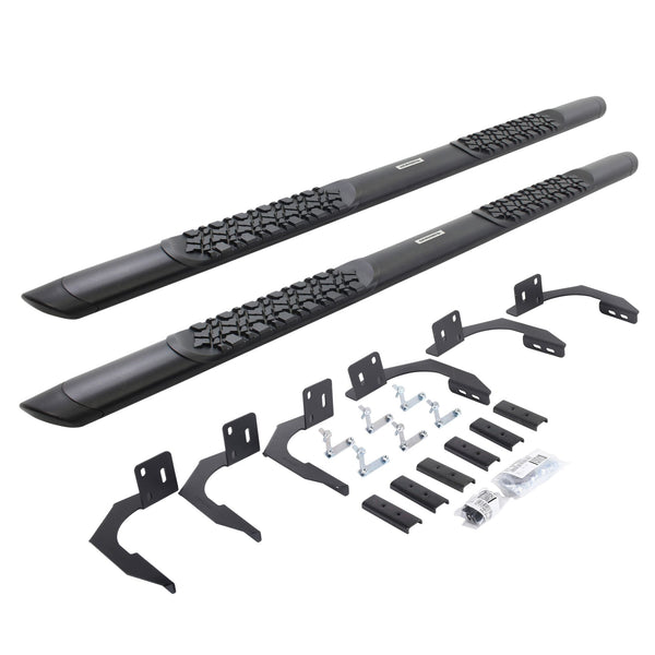 Go Rhino V3410687T - V3 Series Aluminum Side Steps with Mounting Brackets - Textured Black