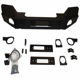 Direct-Fit Grille Guard With Internal Winch Mount Powder Coated Black Steel