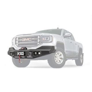 Direct-Fit Mounting Grill Guard With Winch Mount Textured Black Steel