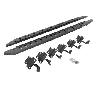 Go Rhino 69415587ST - RB20 Slim Line Running Boards With Mounting Brackets - Protective Bedliner Coating