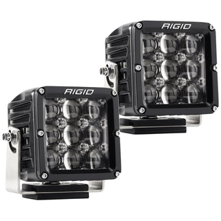 RIGID D-XL PRO LED Light Hyperspot Optic Surface Mount Black Housing Pair