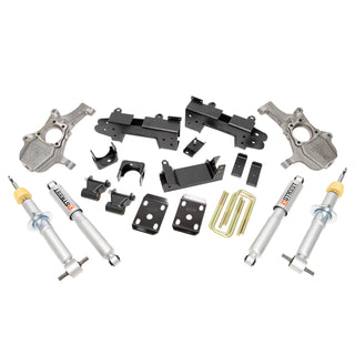 BELLTECH 1040SP LOWERING KITS  Front And Rear Complete Kit W/ Street Performance Shocks 2019-2021 Silverado / Sierra (Dbl / Crew cab / Short bed) 2 in.-4 in. F / 6 in. R