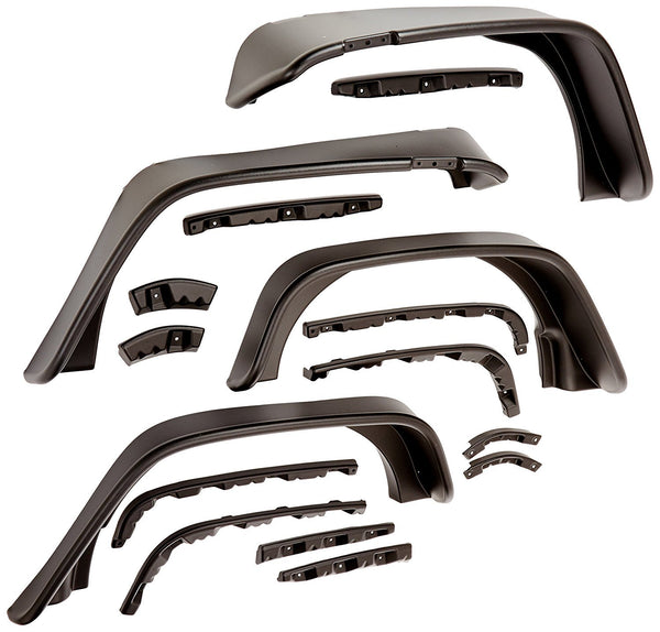 2007-18 Jeep Wrangler JK 4dr Bushwacker Flat Style Fender Flares