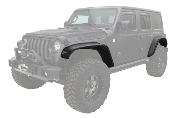 2018-24 Jeep Wrangler JLU 4 Door Flat Style Fender Flares Bushwacker