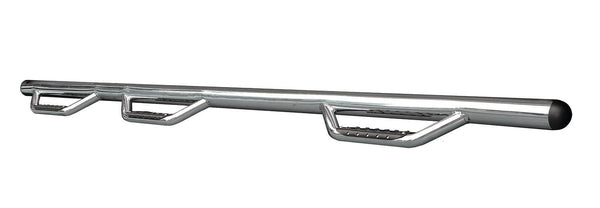 Dominator D3 1-Piece Wheel-to-Wheel Side Steps with Brackets Kit-Stainless Steel