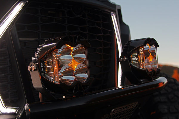 Baja Designs - 297813 - LP4 Pro Driving/Combo Amber LED Auxiliary Light Pod Pair w/ Amber Backlight