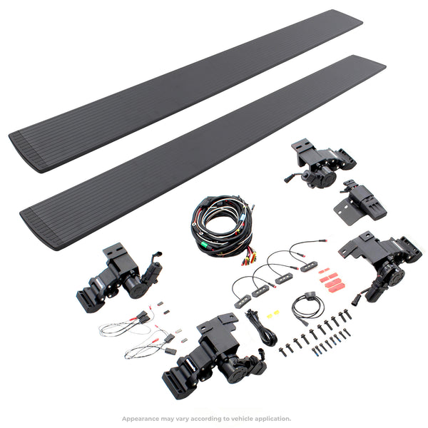Go Rhino E1 Electric Running Boards 2016-23 Toyota Tacoma W/ Mounting Brackets - Textured Black