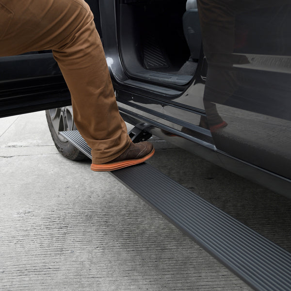 Go Rhino E1 Electric Running Boards 2016-23 Toyota Tacoma W/ Mounting Brackets - Textured Black