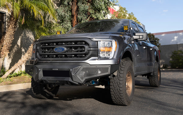 Go Rhino 34398T - Element Front Bumper With Fixed Light Bar Mount - Textured Black