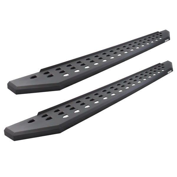 Go Rhino 6944397320PC - RB20 Running Boards - Complete Kit: RB20 Running Board + Brackets + 2 Pair RB20 Drop Steps - Protective Bedliner Coating