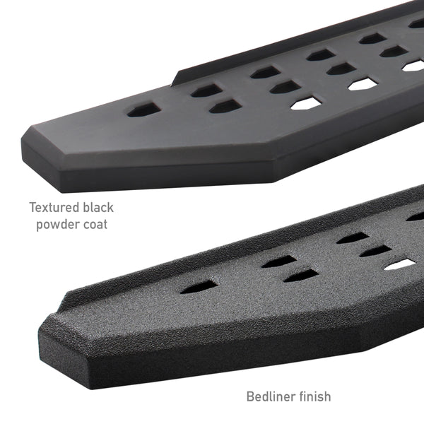 Go Rhino 6944397320PC - RB20 Running Boards - Complete Kit: RB20 Running Board + Brackets + 2 Pair RB20 Drop Steps - Protective Bedliner Coating
