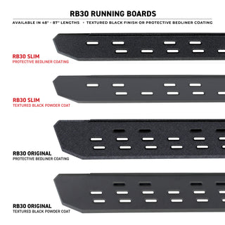 Go Rhino 69692748PC - RB30 Running Boards With Mounting Bracket Kit - Textured Black